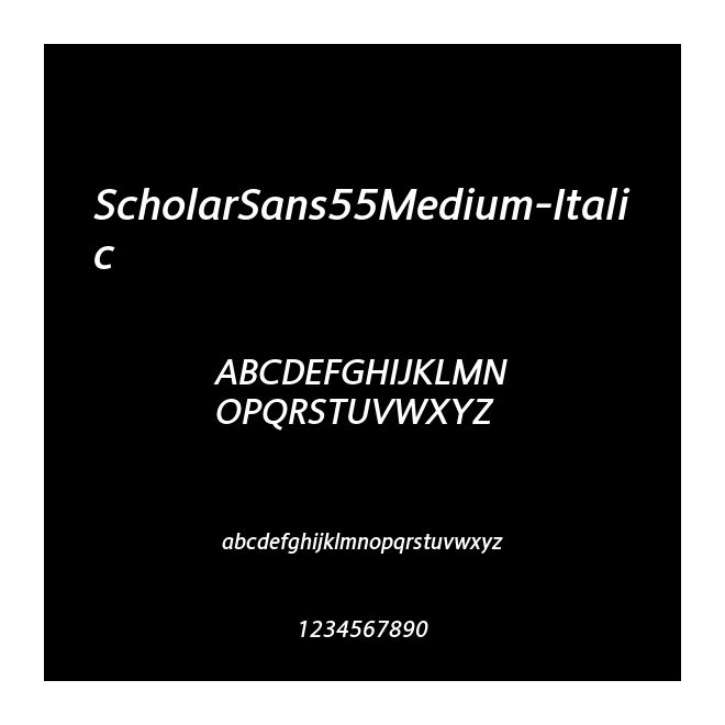 ScholarSans55Medium-Italic