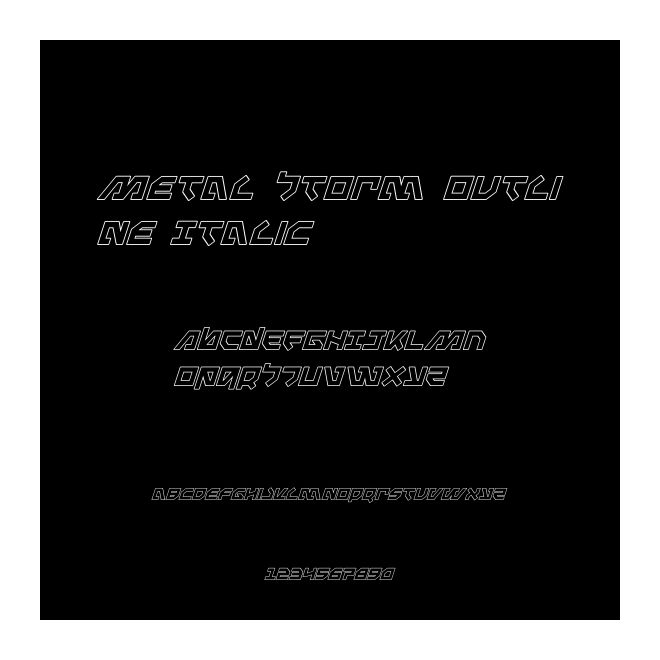 Metal Storm Outline Italic