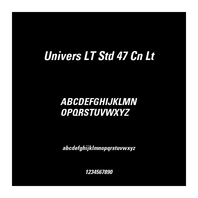Univers LT Std 47 Cn Lt