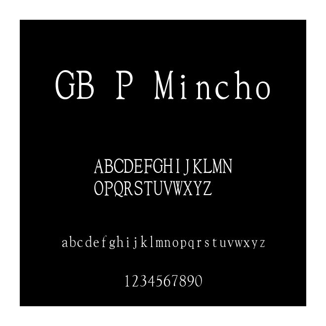 GB P Mincho