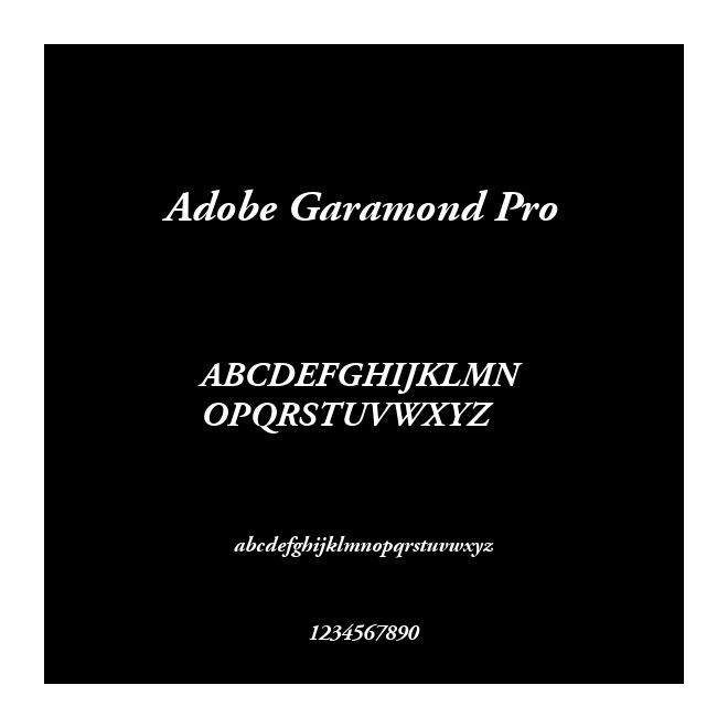 Adobe Garamond Pro