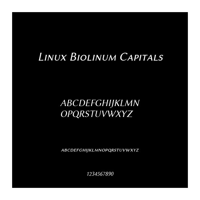 Linux Biolinum Capitals