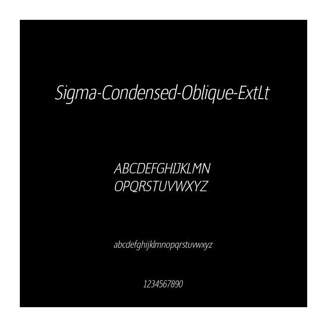 Sigma-Condensed-Oblique-ExtLt