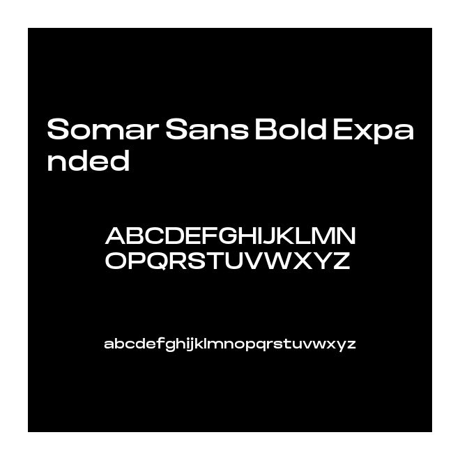 Somar Sans Bold Expanded