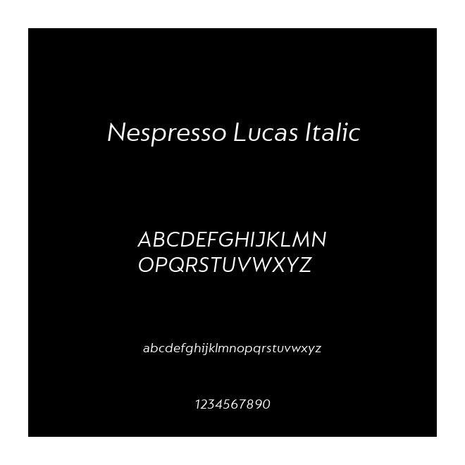 Nespresso Lucas Italic