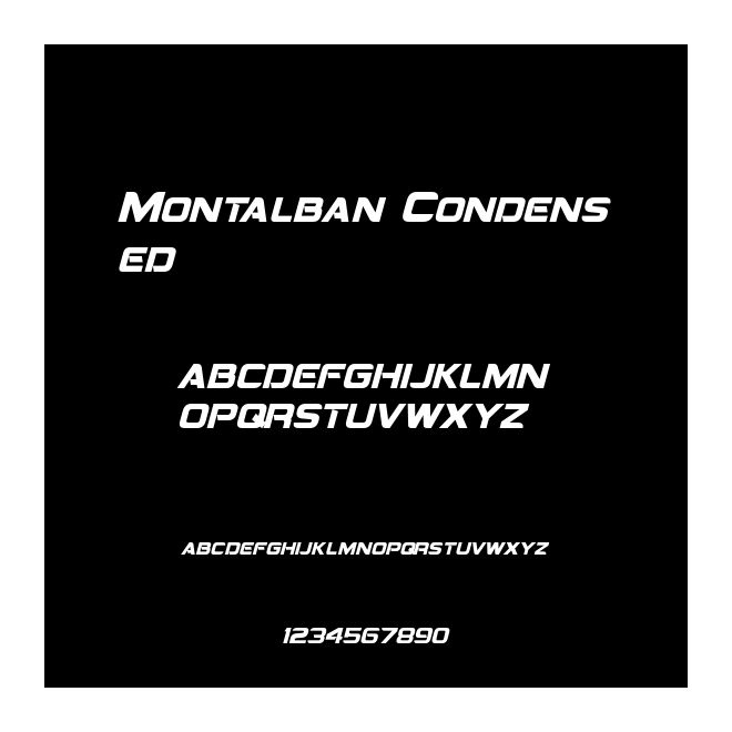 Montalban Condensed