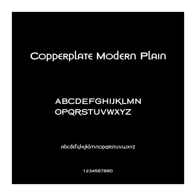 Copperplate Modern Plain