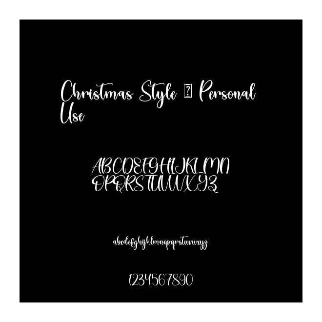 Christmas Style - Personal Use