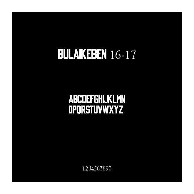 BULAIKEBEN 16-17