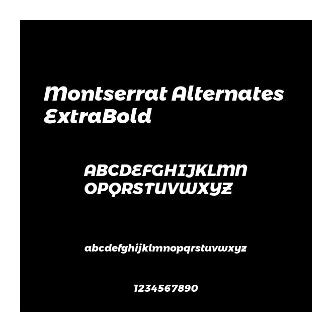 Montserrat Alternates ExtraBold