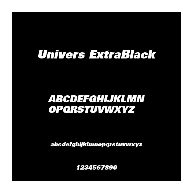 Univers ExtraBlack