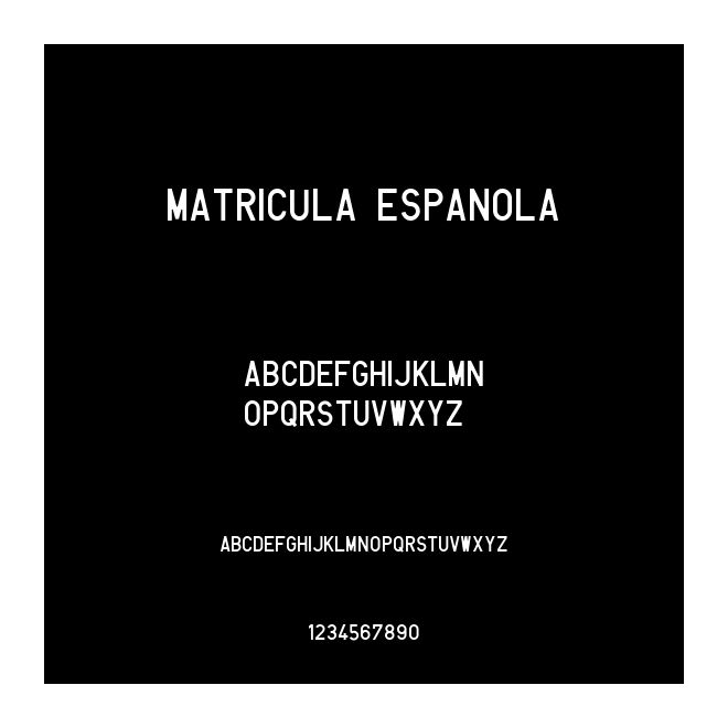 Matricula Espanola
