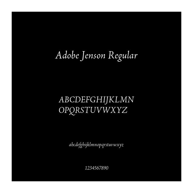 Adobe Jenson Regular