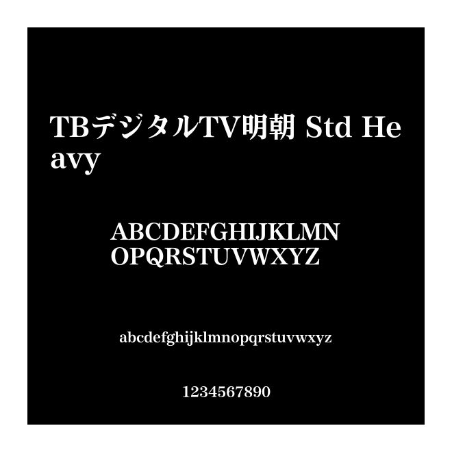 TBデジタルTV明朝 Std Heavy