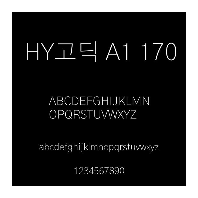 HY고딕 A1 170