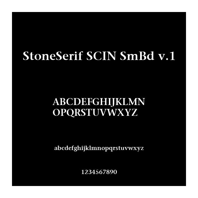 StoneSerif SCIN SmBd v.1
