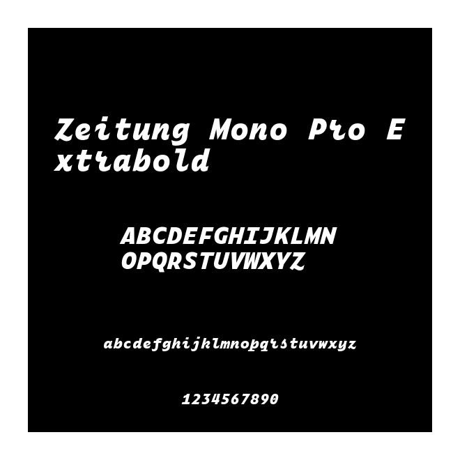 Zeitung Mono Pro Extrabold