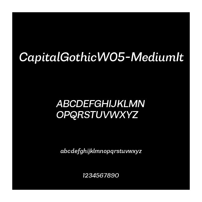 CapitalGothicW05-MediumIt