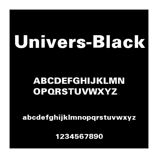 Univers-Black