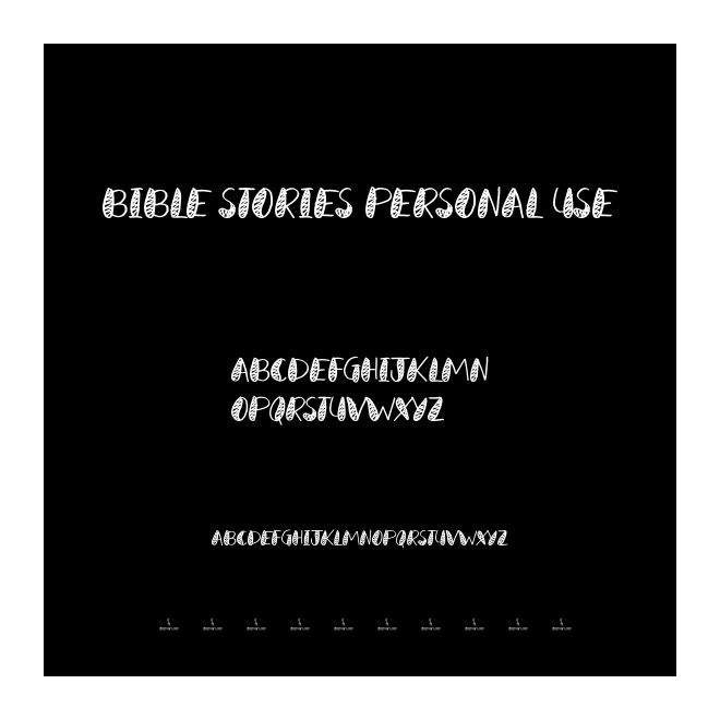 Bible Stories Personal Use