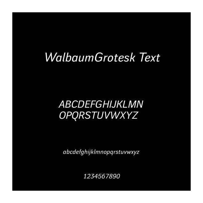 WalbaumGrotesk Text