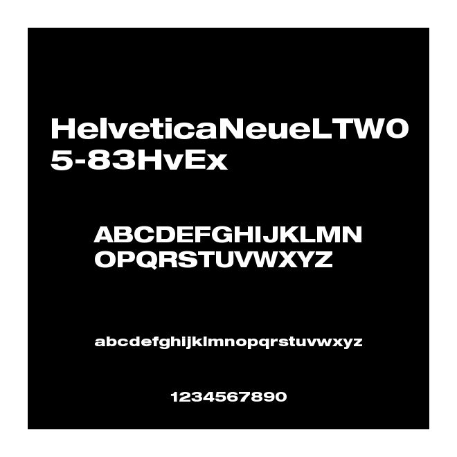 HelveticaNeueLTW05-83HvEx