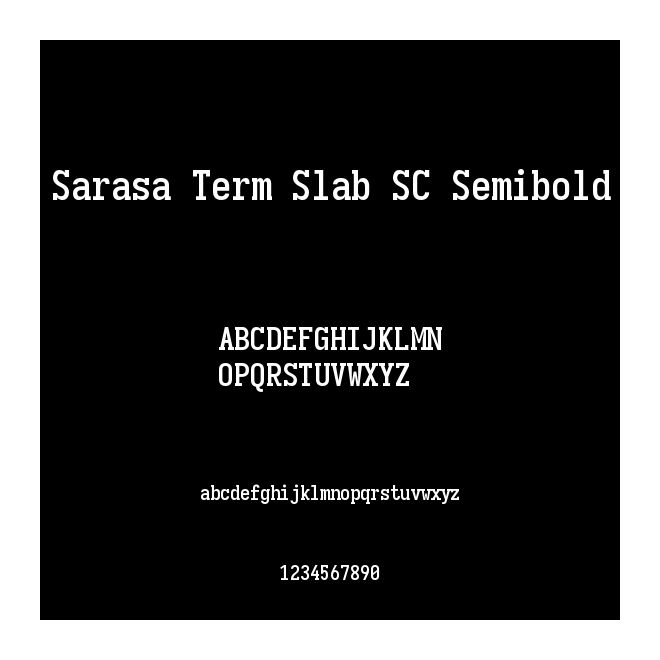 Sarasa Term Slab SC Semibold