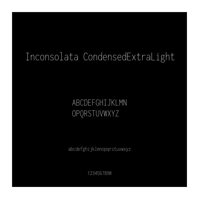 Inconsolata CondensedExtraLight