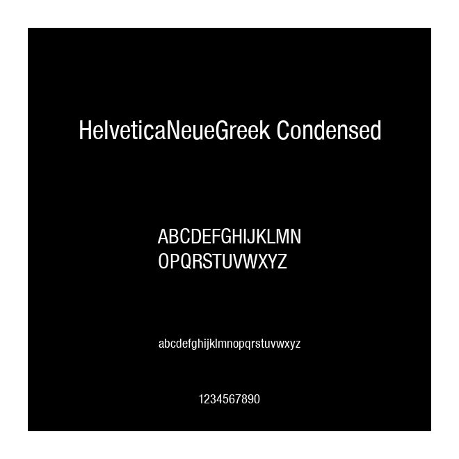 HelveticaNeueGreek Condensed