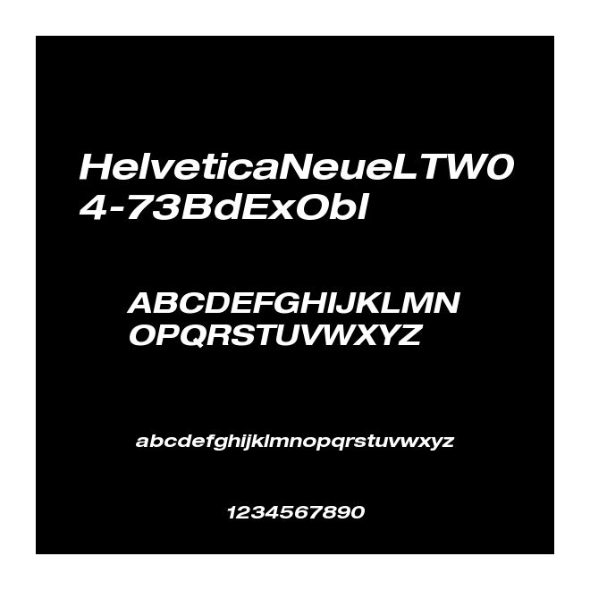 HelveticaNeueLTW04-73BdExObl