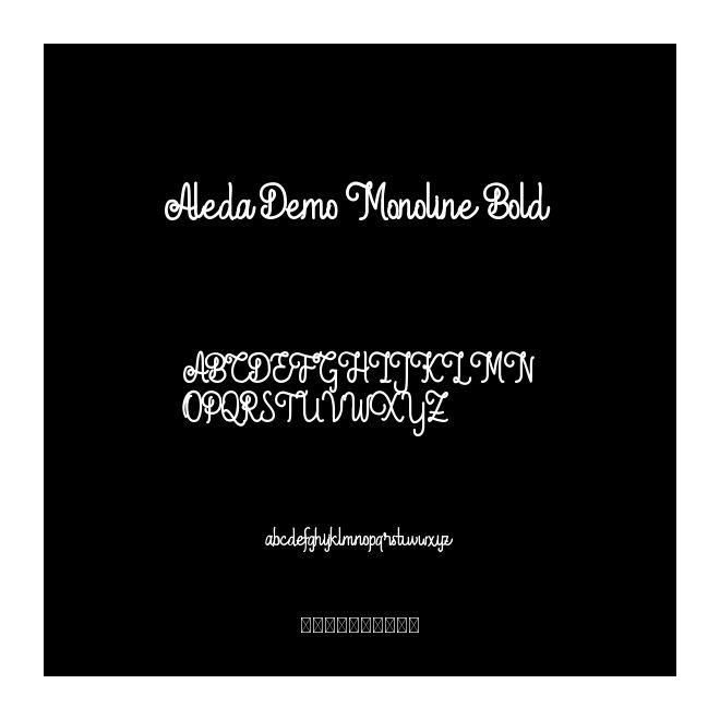Aleda Demo Monoline Bold