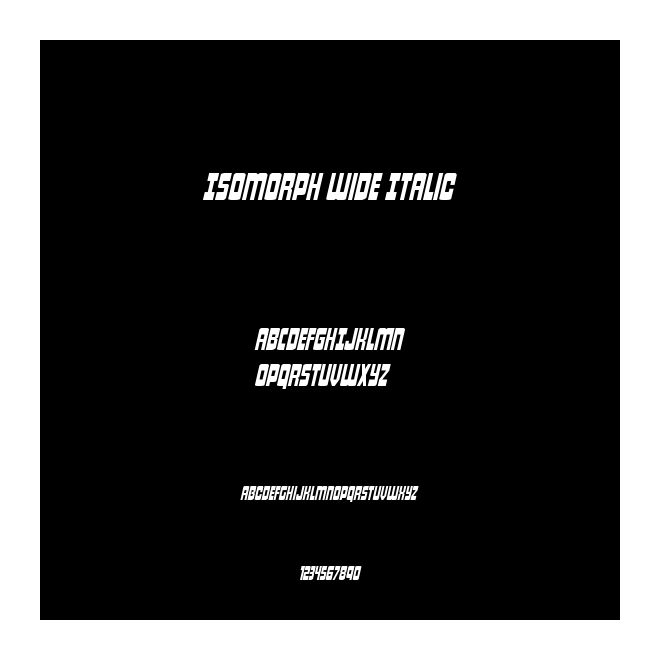 Isomorph Wide Italic