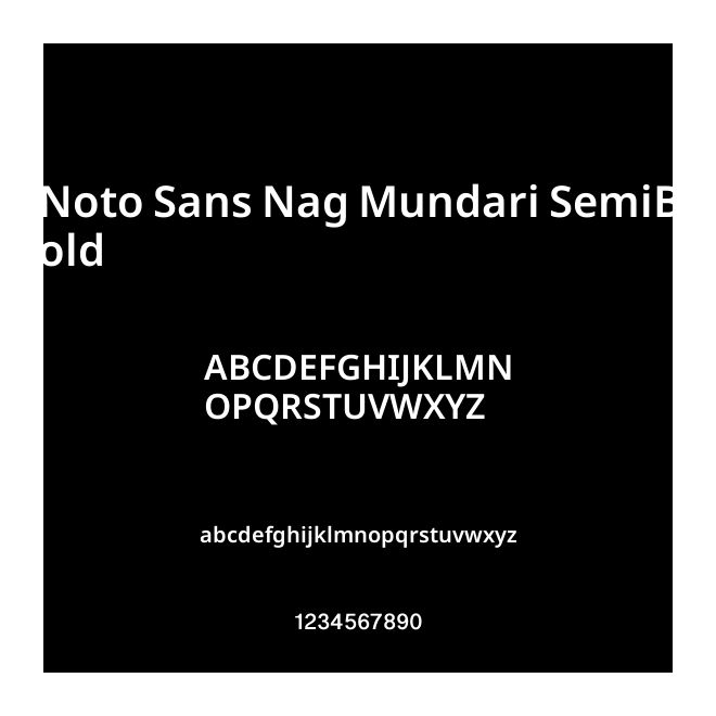Noto Sans Nag Mundari SemiBold