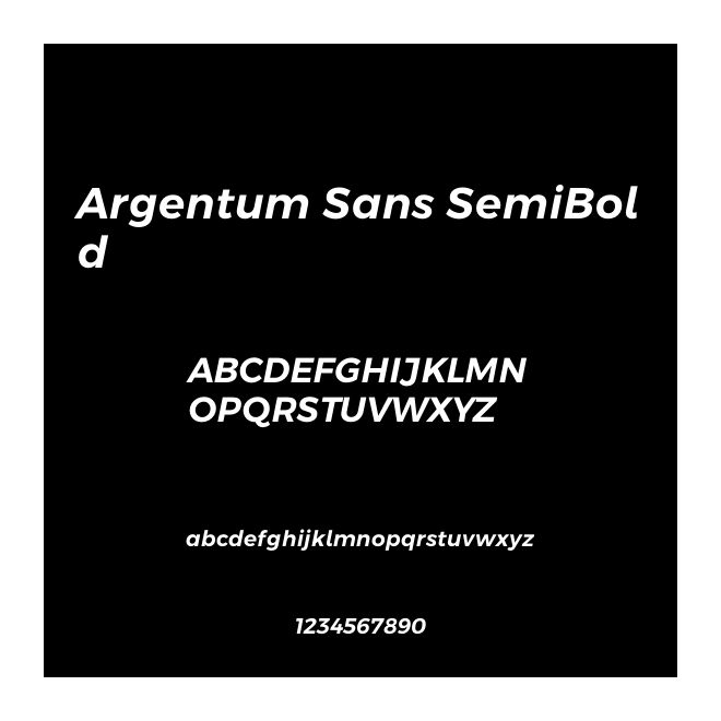 Argentum Sans SemiBold