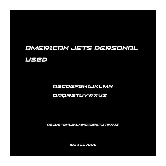 American Jets Personal Used