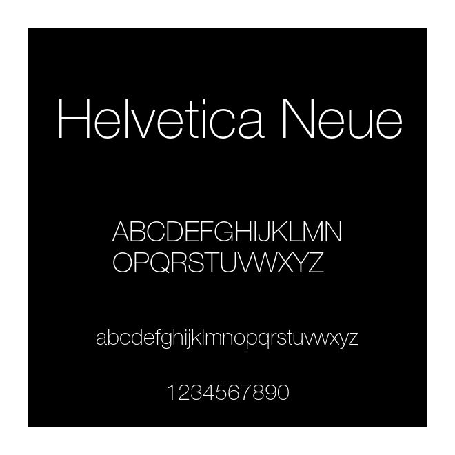 Helvetica Neue