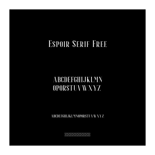 Espoir Serif Free