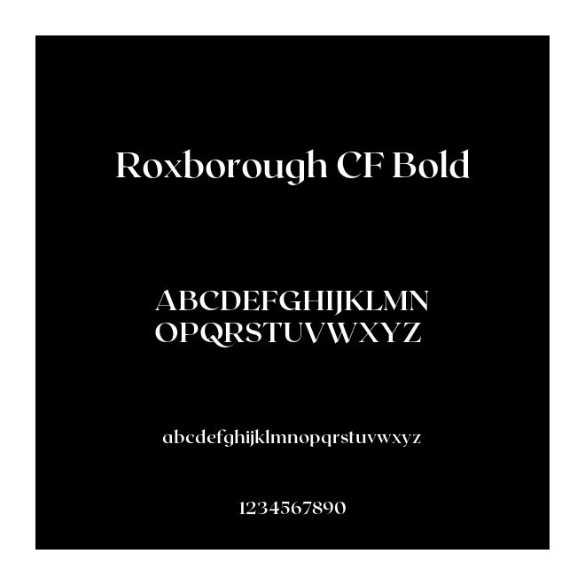 Roxborough CF Bold