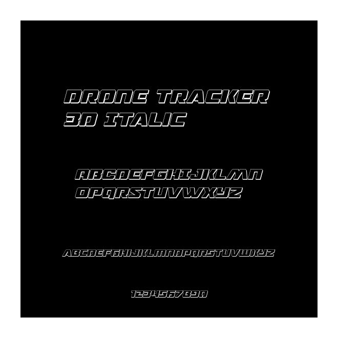 Drone Tracker 3D Italic