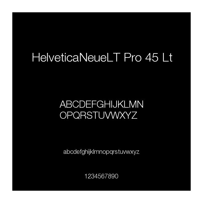 HelveticaNeueLT Pro 45 Lt