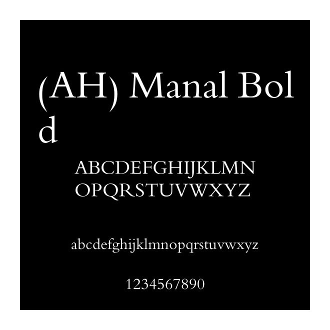 (AH) Manal Bold
