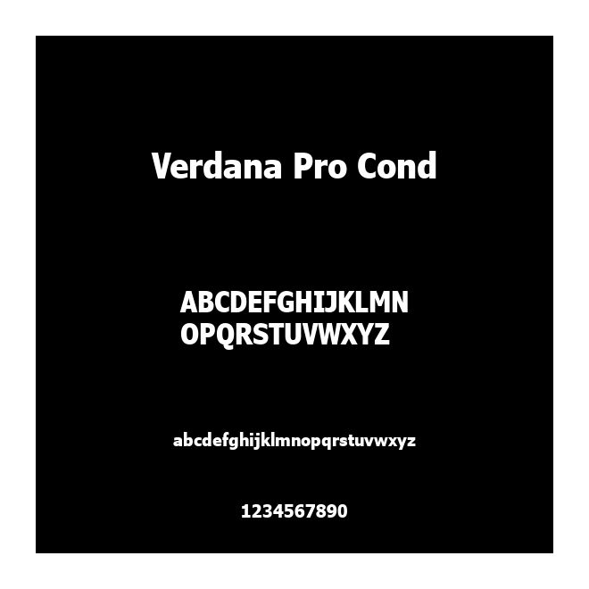 Verdana Pro Cond