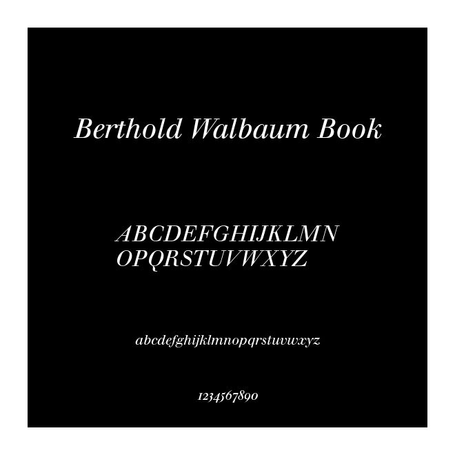 Berthold Walbaum Book