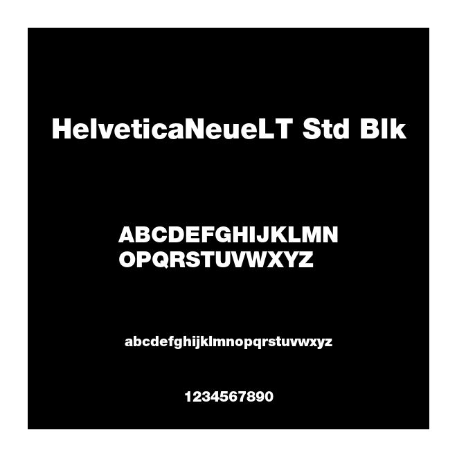 HelveticaNeueLT Std Blk