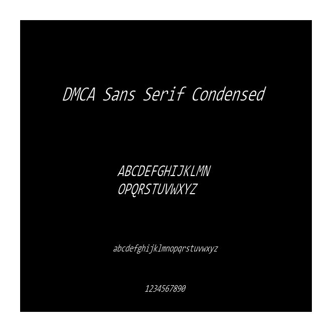 DMCA Sans Serif Condensed