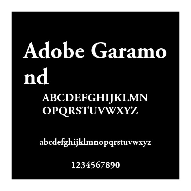 Adobe Garamond