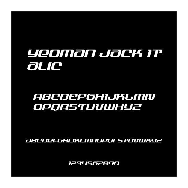 Yeoman Jack Italic