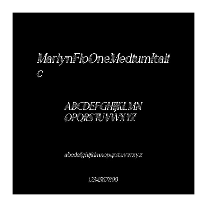 MarlynFloOneMediumItalic