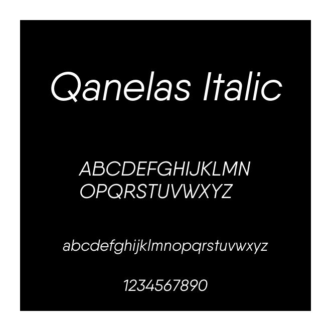 Qanelas Italic