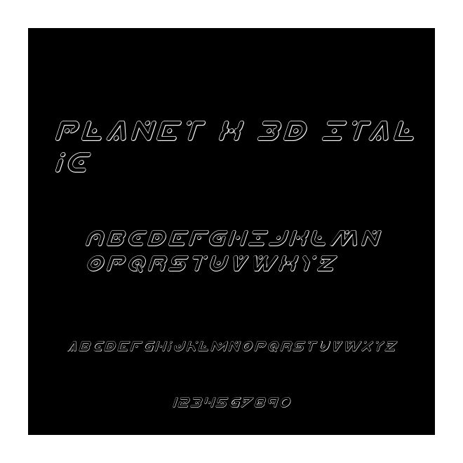 Planet X 3D Italic